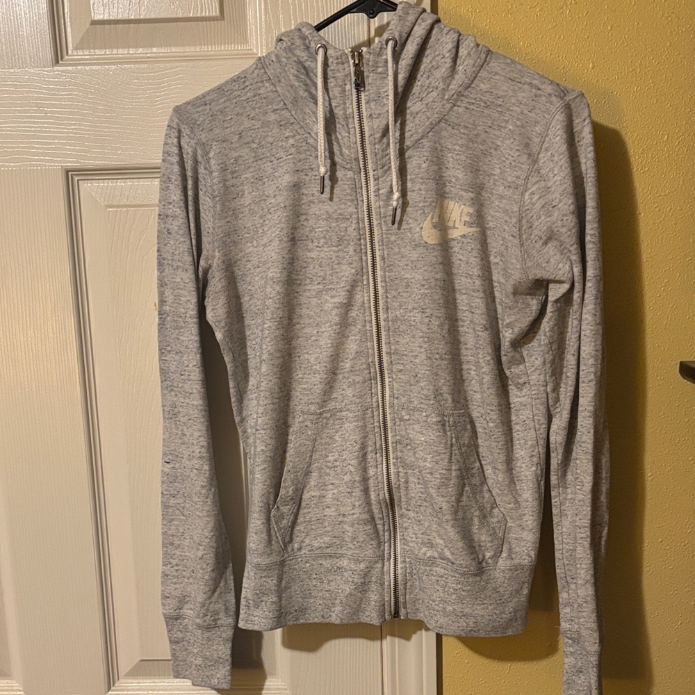Nike Heather Gray Full-Zip Hoodie